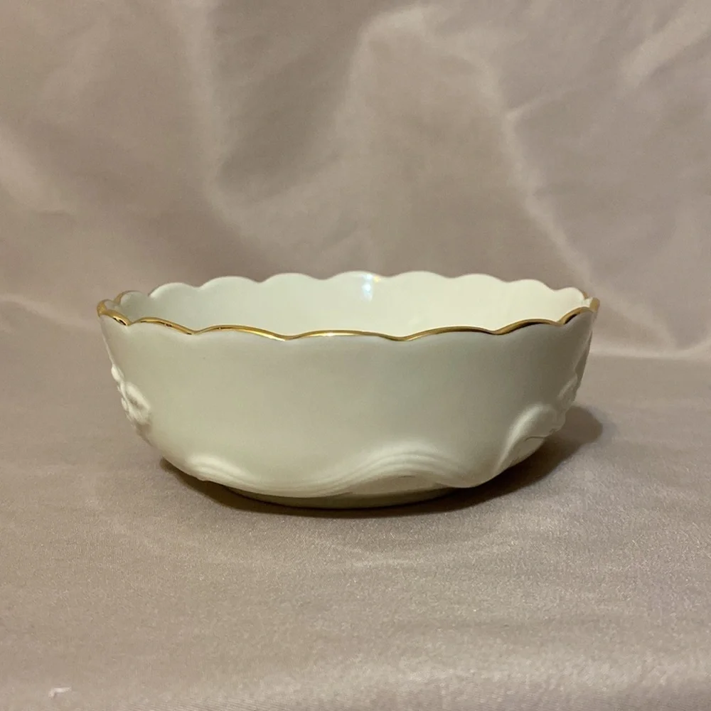 Lenox Rose Blossom China Bowl Gold Rim
